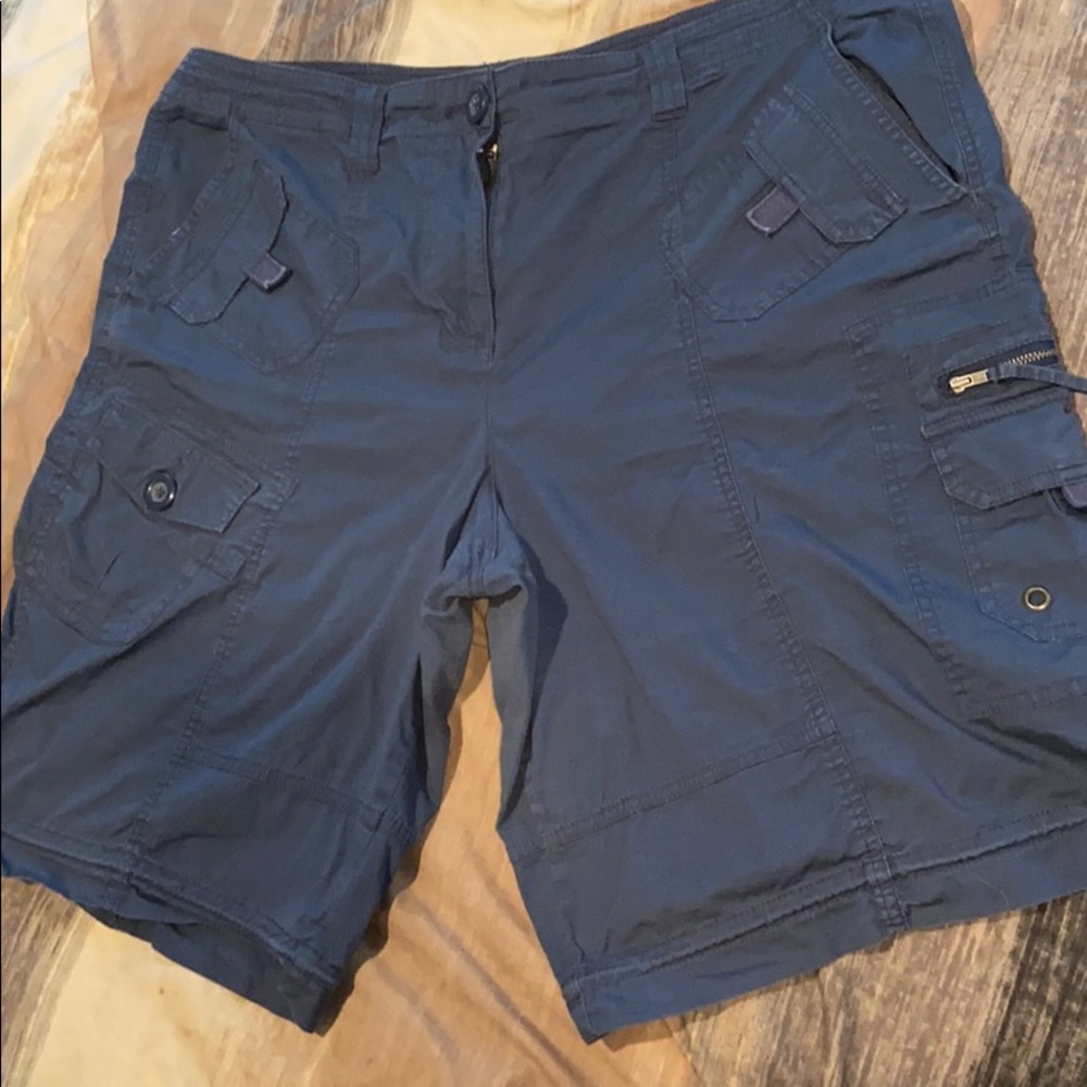 Light blue cargo shorts
